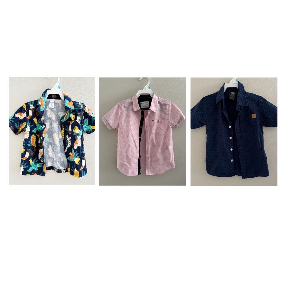 Set of Three Boys' Short Sleeve Shirts